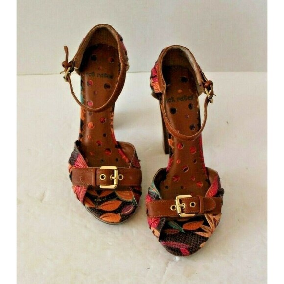 Not Rated Crush On You Heels Boho Sandals Shoes w/Box Womens Size 6 M - Picture 3 of 9